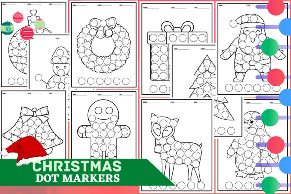 Christmas Dot Markers Coloring Pages: A Fun and Educational Activity for Kids