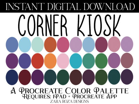Corner Kiosk Procreate Color Palette