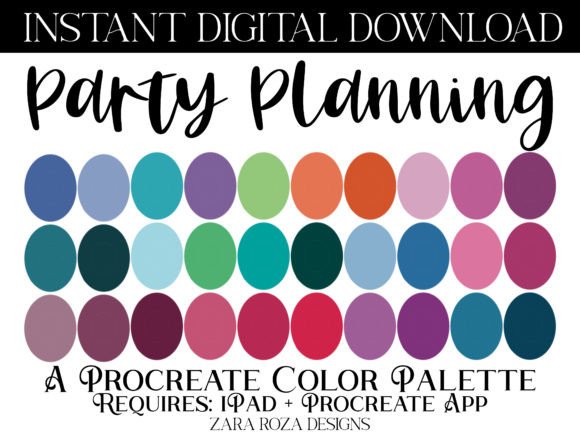 Party Planning Procreate Color Palette: A Creative Tool for Modern Designers