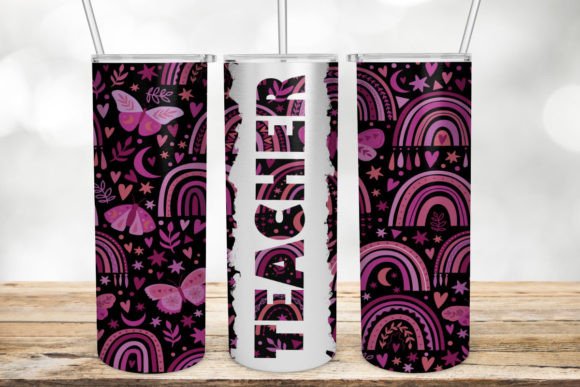 Pink BoHo Teacher 20 Oz Skinny Tumbler: A Stylish and Practical Choice for Educators