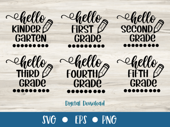 SVG Bundle Kindergarten to Fifth Grade